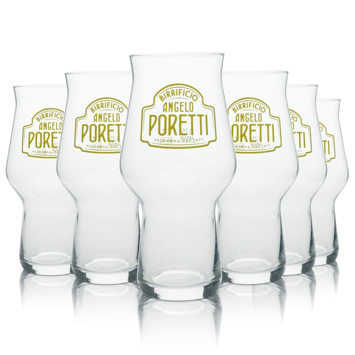 6 bicchieri da birra Angelo Poretti Birrificio Valganna Dal 1877 0,25 l rastal