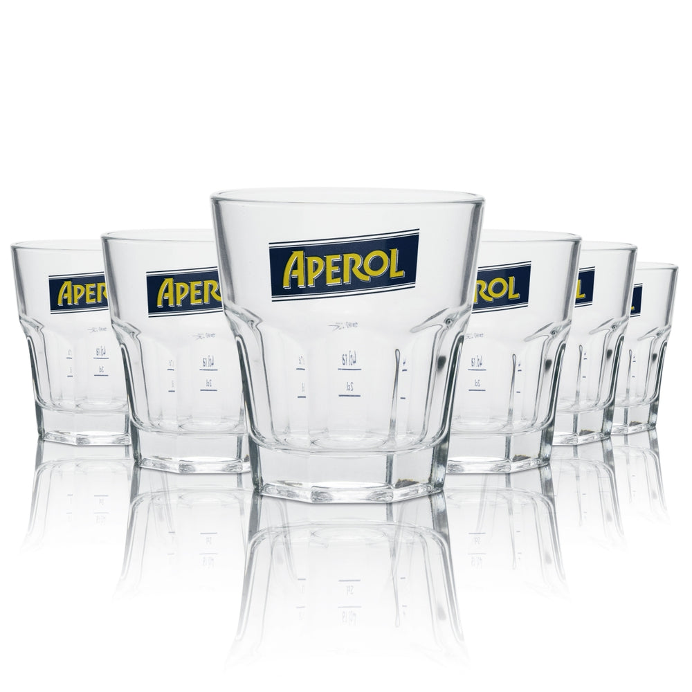 6 bicchieri tumbler per liquore Aperol con nuovo logo