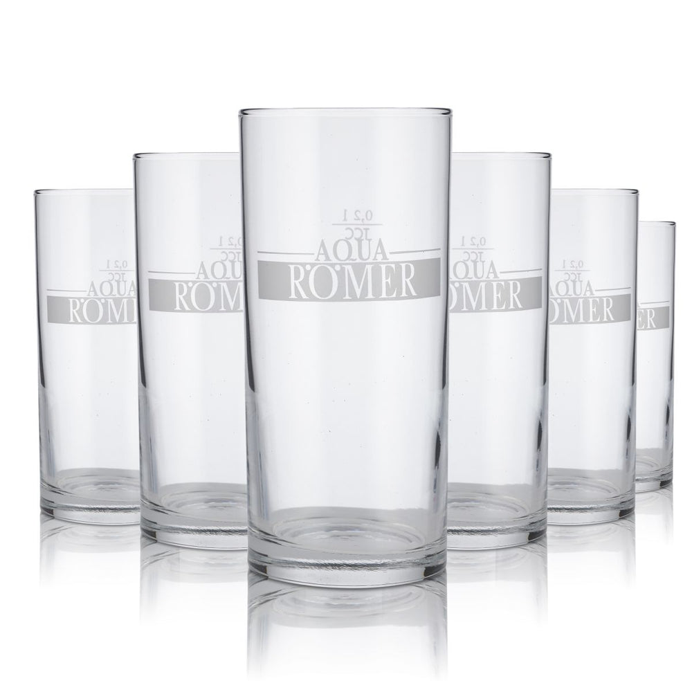 6 bicchieri Aqua Römer da 0,2 l Set di bicchieri Acqua minerale Frizzante Soda Gastronomia