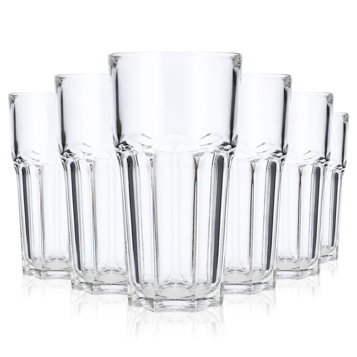 6 bicchieri da cocktail in vetro Arcoroc da 0,65 l Bicchieri da long drink con finitura a rilievo Tazza – Vista 4
