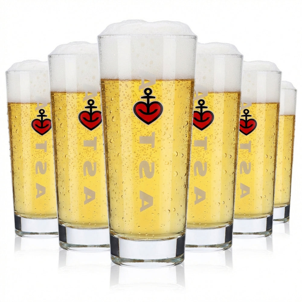 6 bicchieri da birra Astra Bicchieri da birra Bicchieri 0,3 l Tazza Tumbler Kiez Amburgo Frankonia