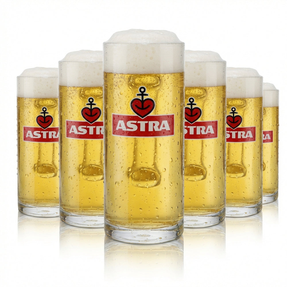 6 bicchieri da birra Astra in vetro da 0,4 l, set di boccali Humpen Seidel, birrificio Hamburg Kiez Späti