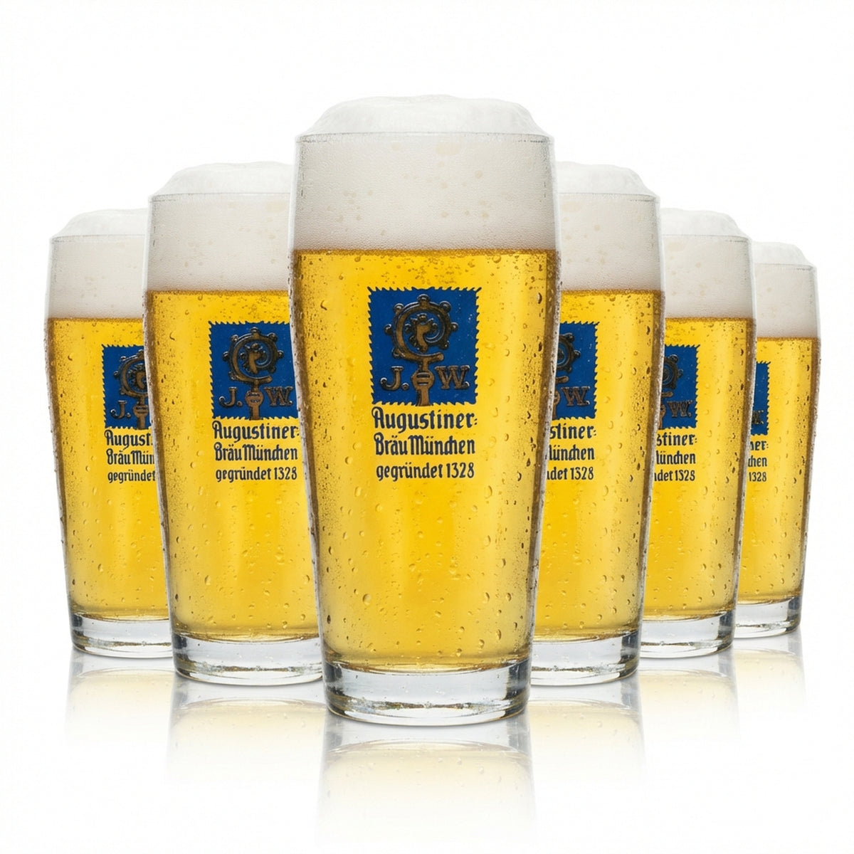 6 bicchieri da birra Augustiner 0,25 l Willi Becher