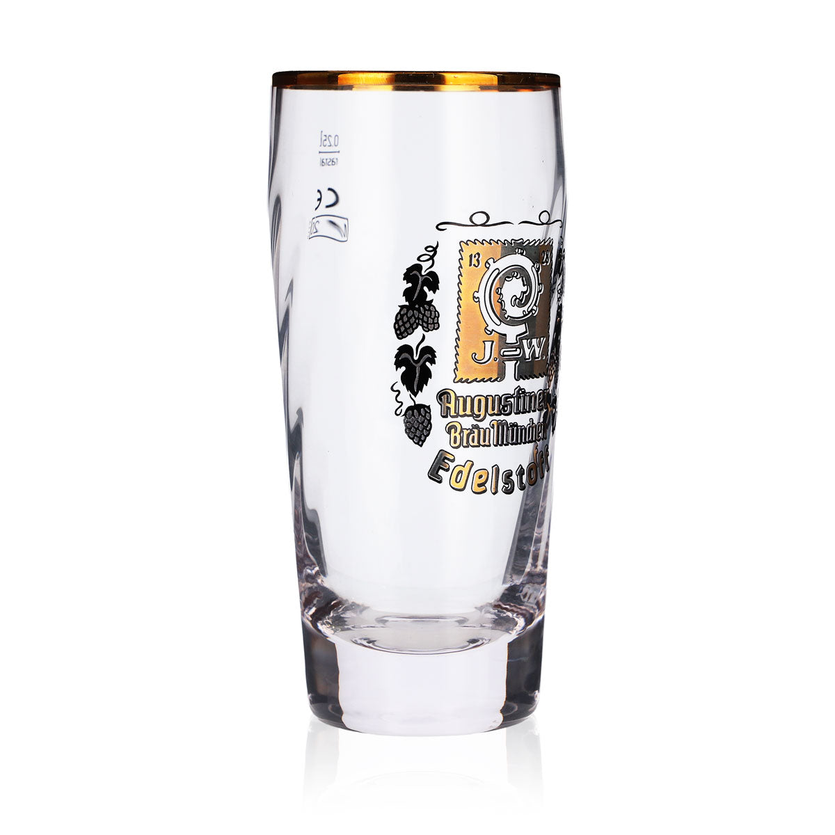 6 bicchieri da birra Augustiner 0,25 l Willibecher Edelstoff con logo dorato – Vista 3