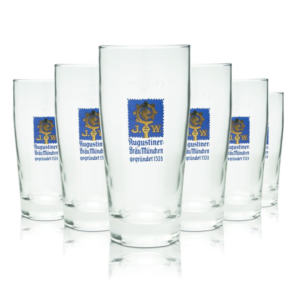 6 bicchieri da birra Augustiner 0,3 l Willi Becher Set di bicchieri Birrificio Monaco Baviera