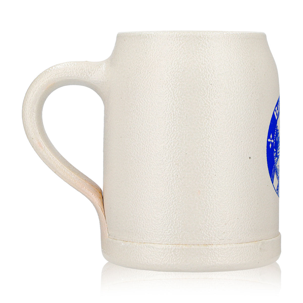 6 bicchieri da birra Ayinger da 0,5 l, modello "Krug", con logo blu, color terracotta (set da 6) – Vista 4