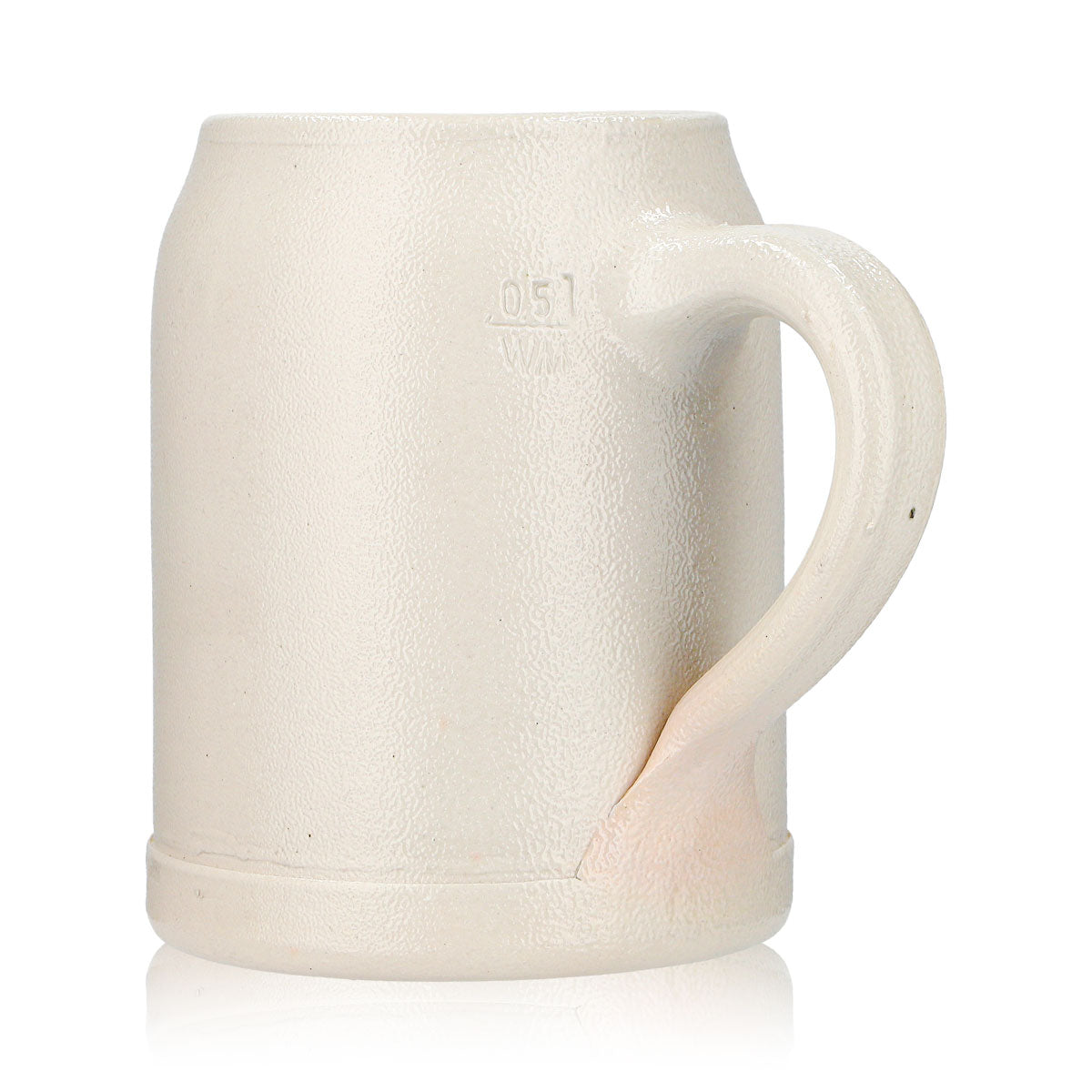 6 bicchieri da birra Ayinger da 0,5 l, modello "Krug", con logo blu, color terracotta (set da 6) – Vista 5
