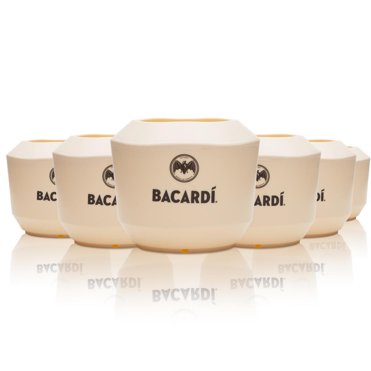 6 bicchieri Bacardi 0,48 l bicchieri in plastica a forma di noce di cocco per cocktail long drink e aperitivi
