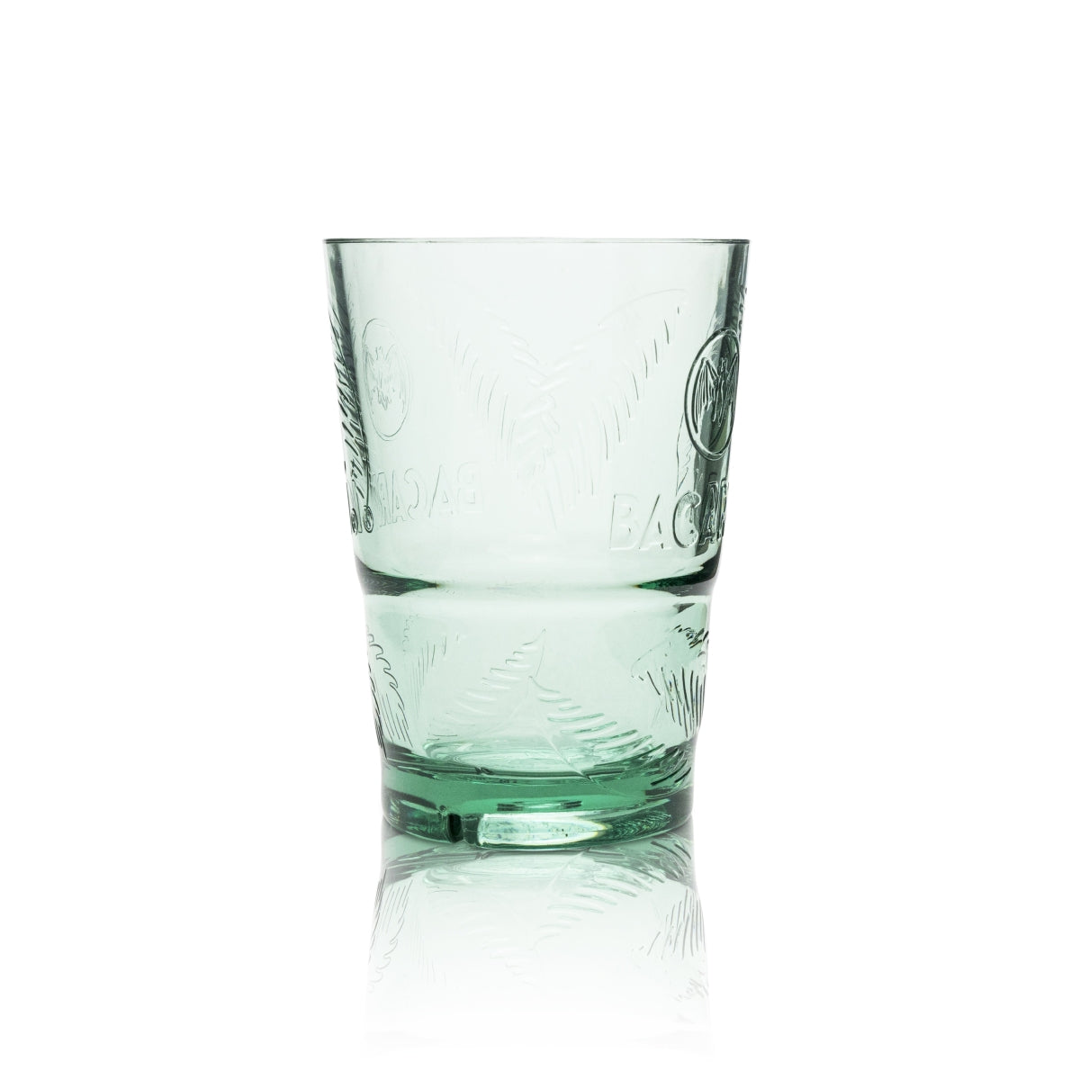 6 bicchieri riutilizzabili in plastica Bacardi, vetro 0,36 l, bicchieri da long drink verdi con motivo palme – Vista 3