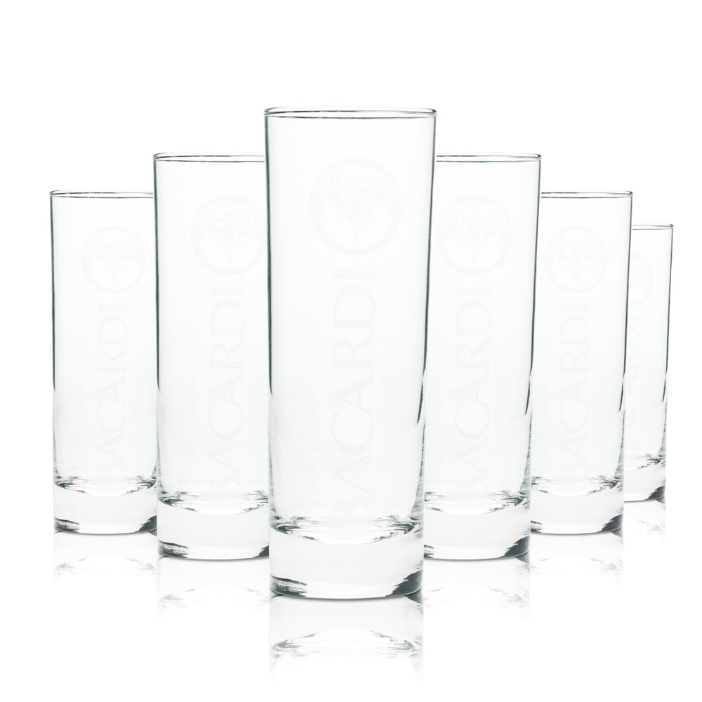 6 bicchieri da cocktail Bacardi Rum 0,2 l Longdrink Gastro Razz Oakheart Bar Mix