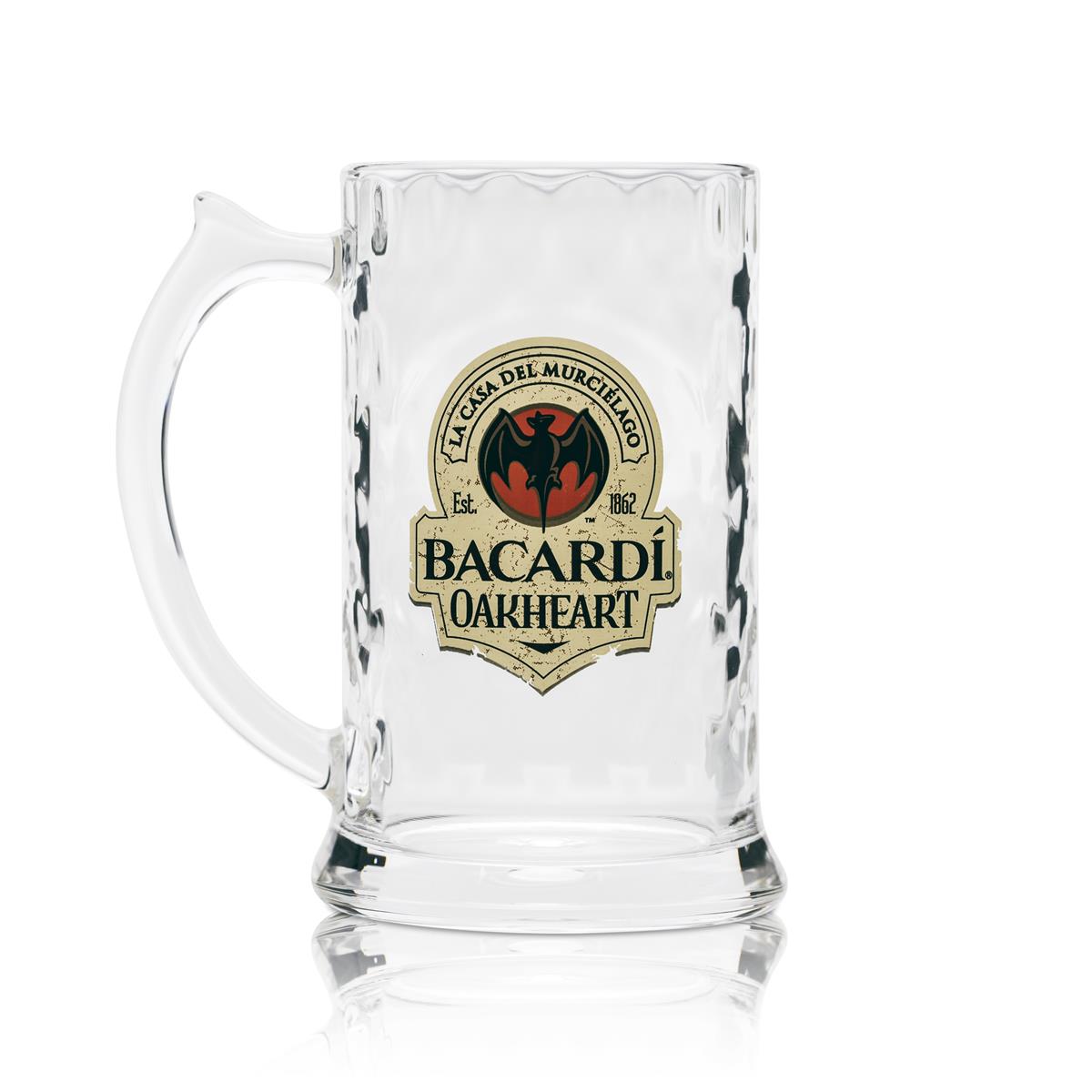 6 bicchieri da rum Bacardi in vetro vero Oakheart 350 ml – Vista 2