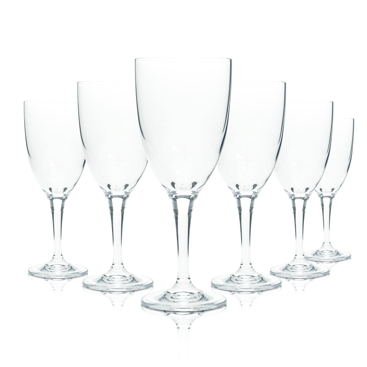 6 bicchieri Bad Pyrmonter Wasser 0,2 l, forma tulipano, bicchieri flûte, sorgente minerale curativa