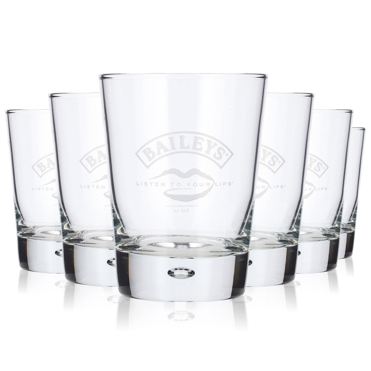 6 bicchieri da whisky Baileys da 4 cl, modello "Listen to your Lips" Rastal Lowball