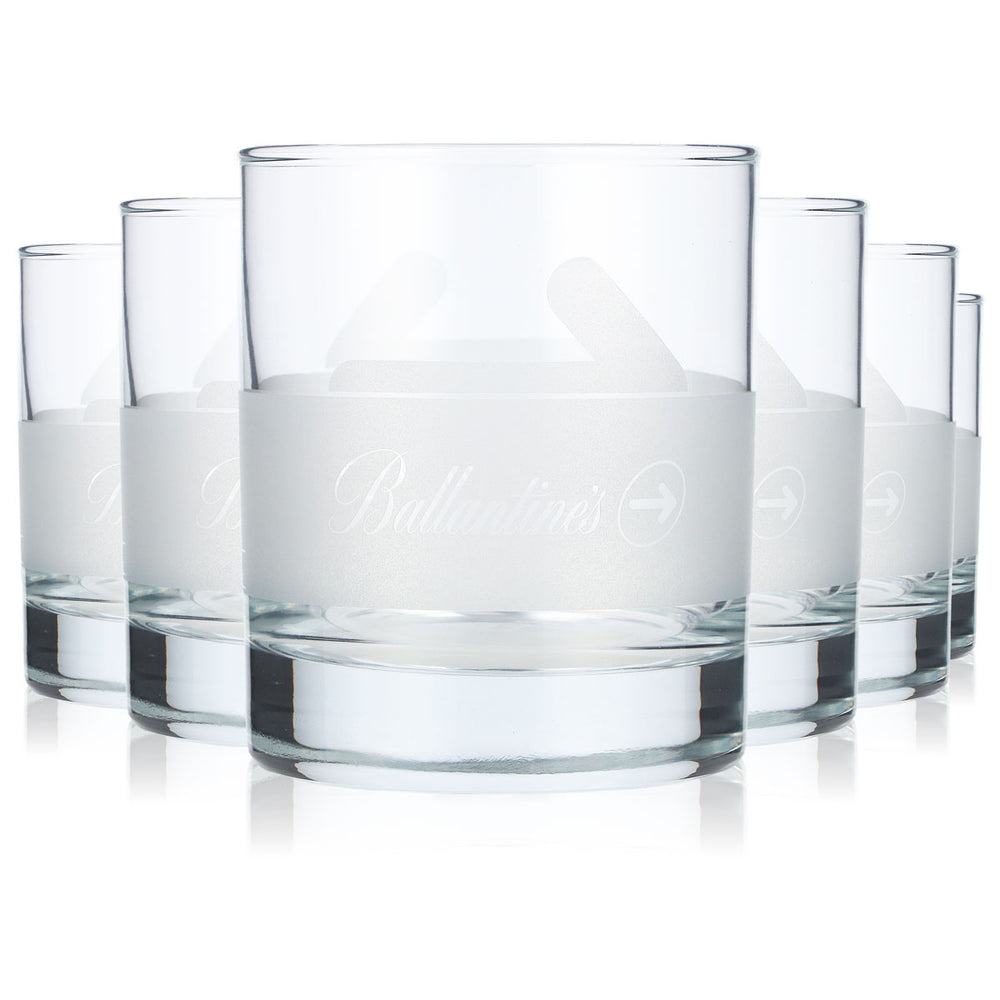 6 bicchieri da whisky Ballantines da 0,3 l, modello "Stolen from Ballantines" (set da 6)