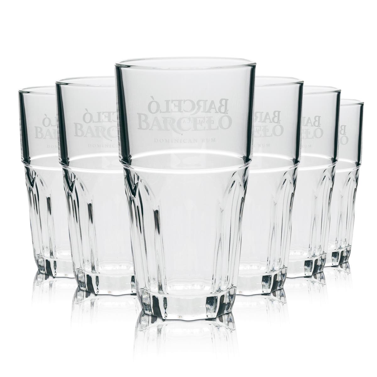 6 bicchieri da long drink Barcelo Rum 34 cl