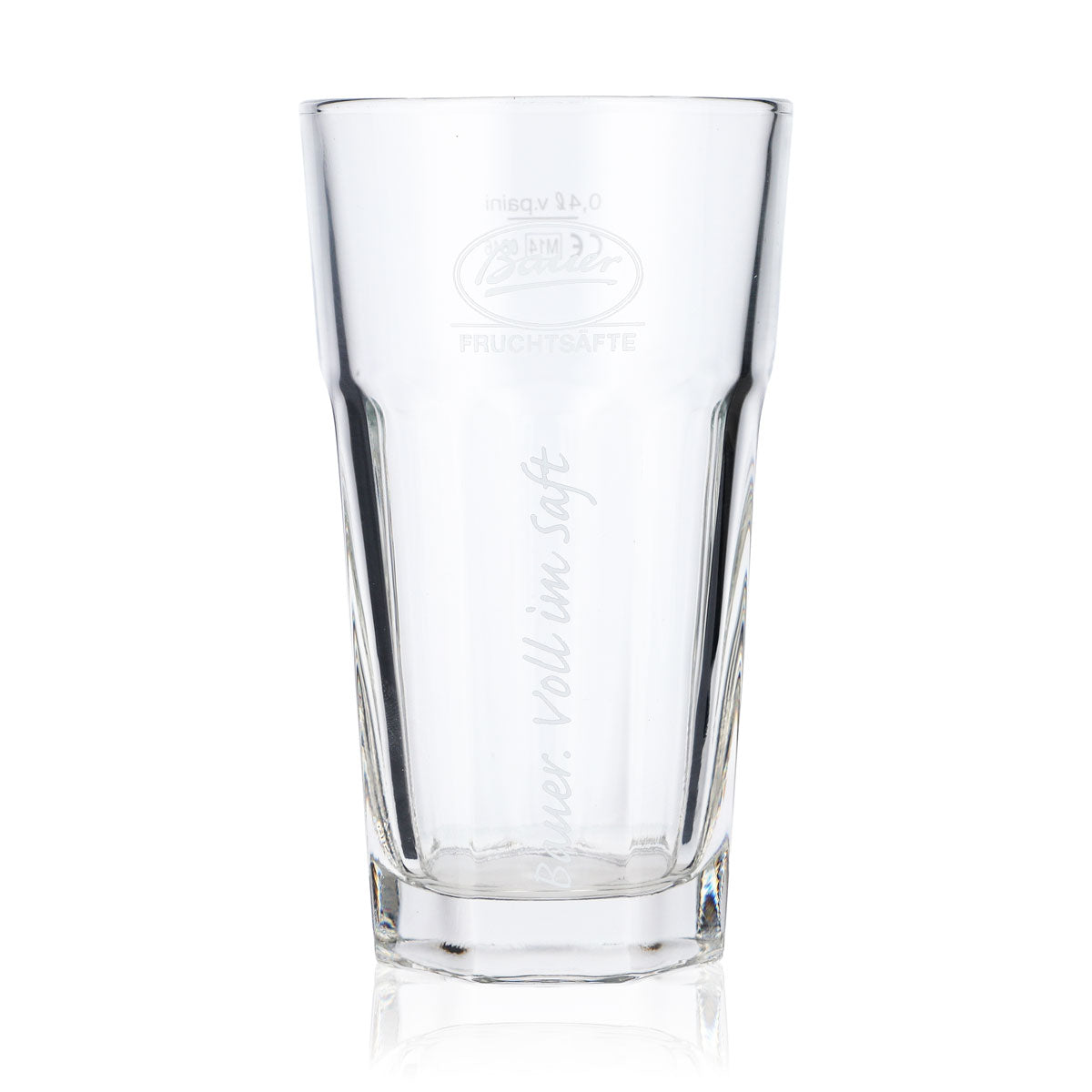 6 bicchieri da succo Bauer 0,4 l Bicchiere da succo Logo bianco verticale – Vista 2