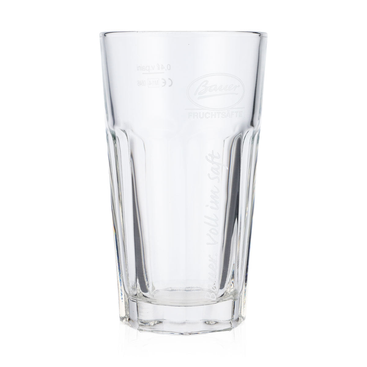 6 bicchieri da succo Bauer 0,4 l Bicchiere da succo Logo bianco verticale – Vista 3