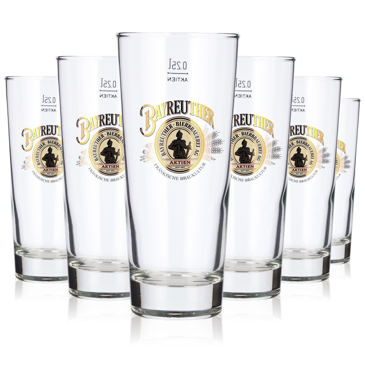 6 bicchieri da birra Bayreuth da 0,25 l, bicchieri tumbler, bicchieri da birra Frankonia, bicchieri Seidel