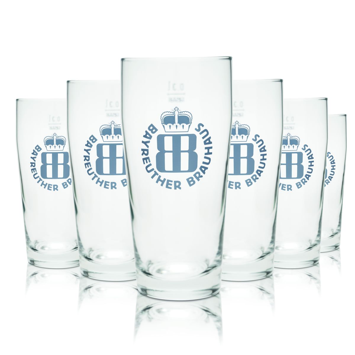 6 bicchieri da birra Bayreuther 0,3 l Willi Becher Bicchieri Brauhaus Bayern Franken Helles