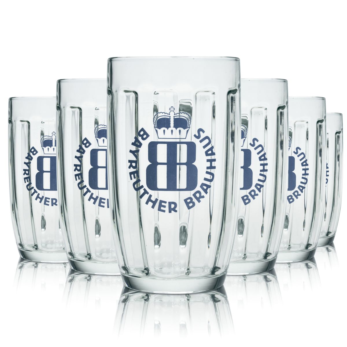 6 bicchieri da birra Bayreuther 0,5 l Brauhaus Kontu boccale da birra Humpen Seidel set di bicchieri