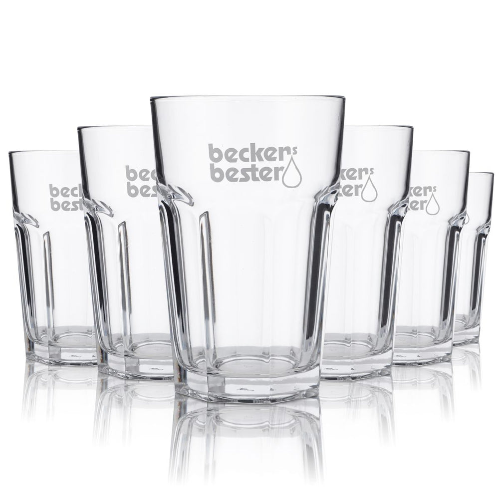 6x Beckers Bester Glas 0,42 l bicchiere da succo Willi Becher Set di bicchieri tumbler Bicchiere