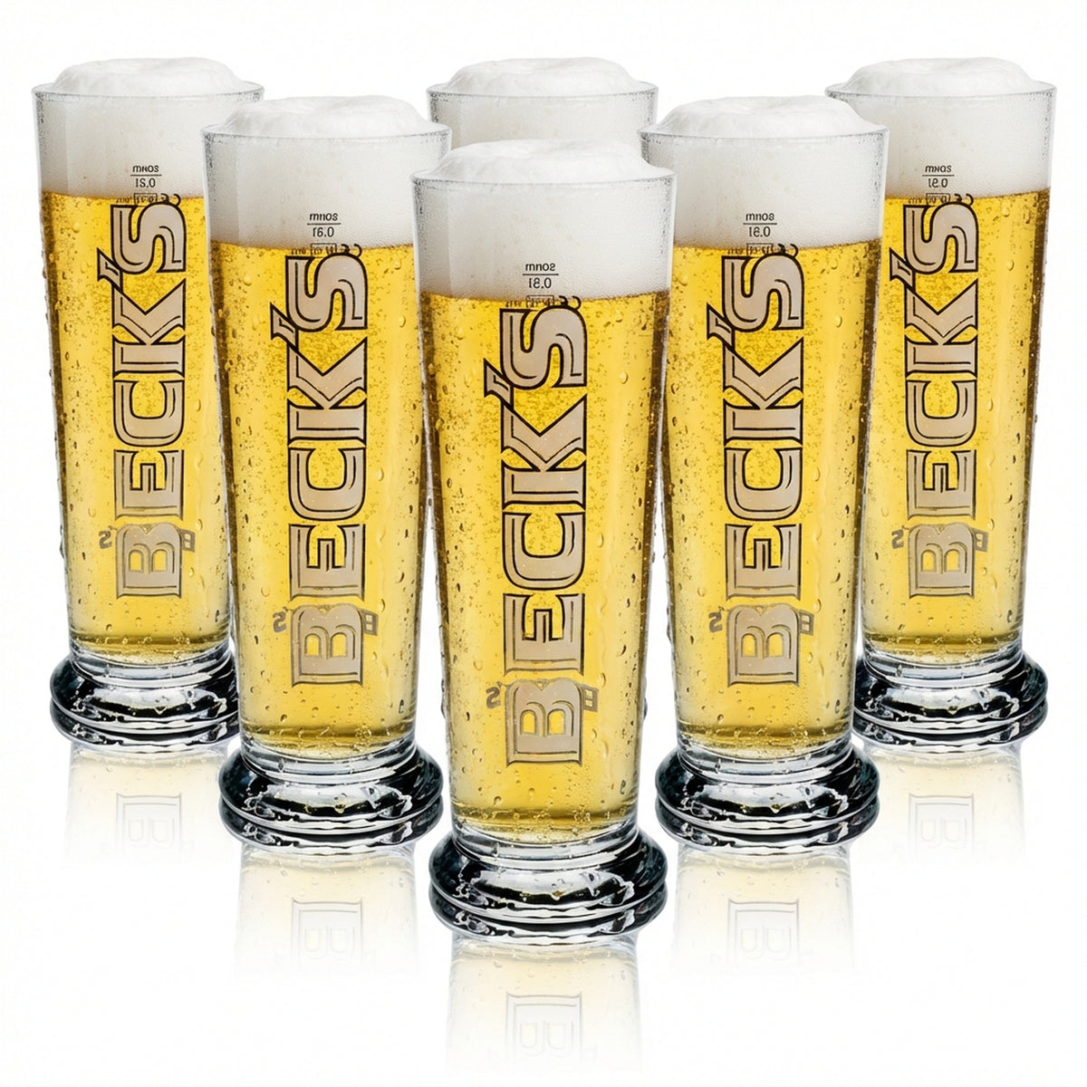 6 bicchieri da birra Becks 0,5 l Seattle Sahm