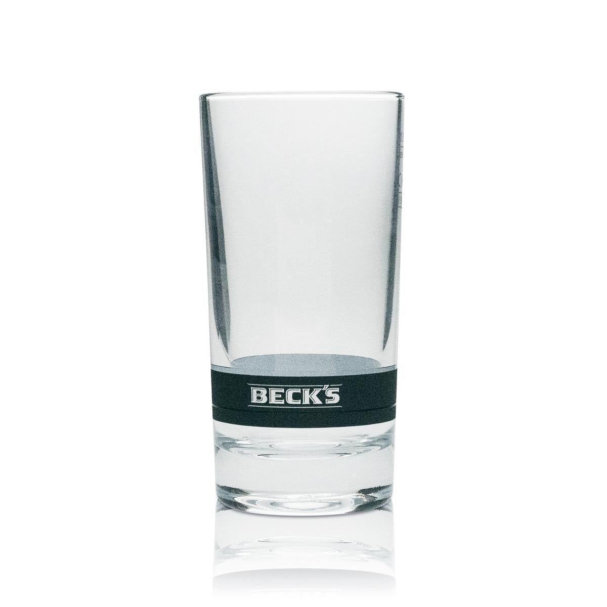 6 bicchieri da birra Becks Longdrink 250 ml con strisce grigie – Vista 2