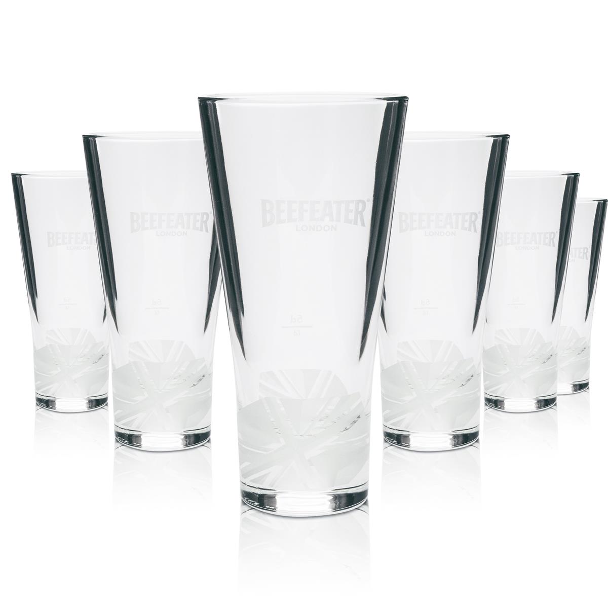 6 bicchieri Beefeater da 0,3 l per cocktail Gin Tonic Fizz Longdrink, calibrati, per uso gastronomico