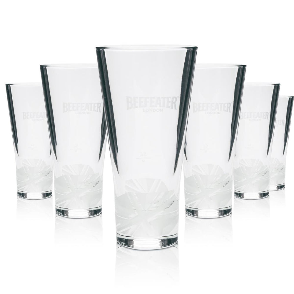 6 bicchieri Beefeater da 0,3 l per cocktail Gin Tonic Fizz Longdrink, calibrati, per uso gastronomico