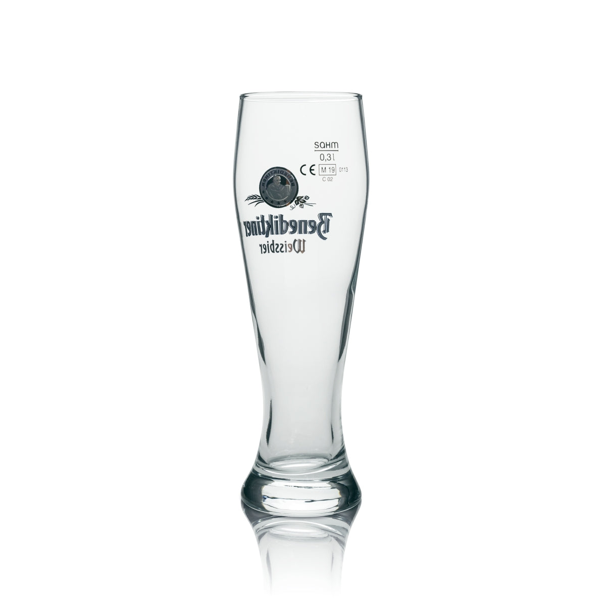 6 bicchieri Benediktiner da 0,3 l per birra bianca, lievito e birra di frumento, calibrati per uso gastronomico – Vista 3