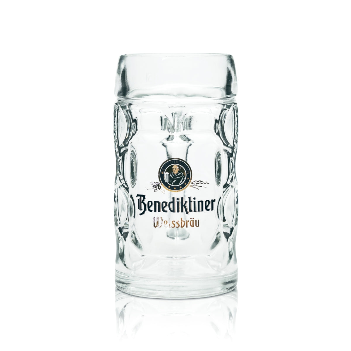 6 bicchieri da birra Benediktiner Weissbräu da 0,5 l, boccale Isar Seidel con manico – Vista 2