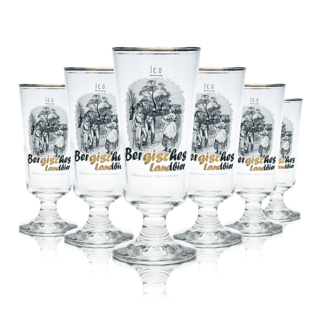 6 bicchieri da birra Bergisches Landbier 0,3 l con tappo a tappo, bicchieri a tulipano, set