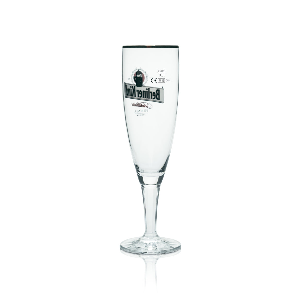 6 bicchieri Berliner Kindl da 0,3 l a forma di coppa tulipano con bordo dorato, birra Pilsener – Vista 3