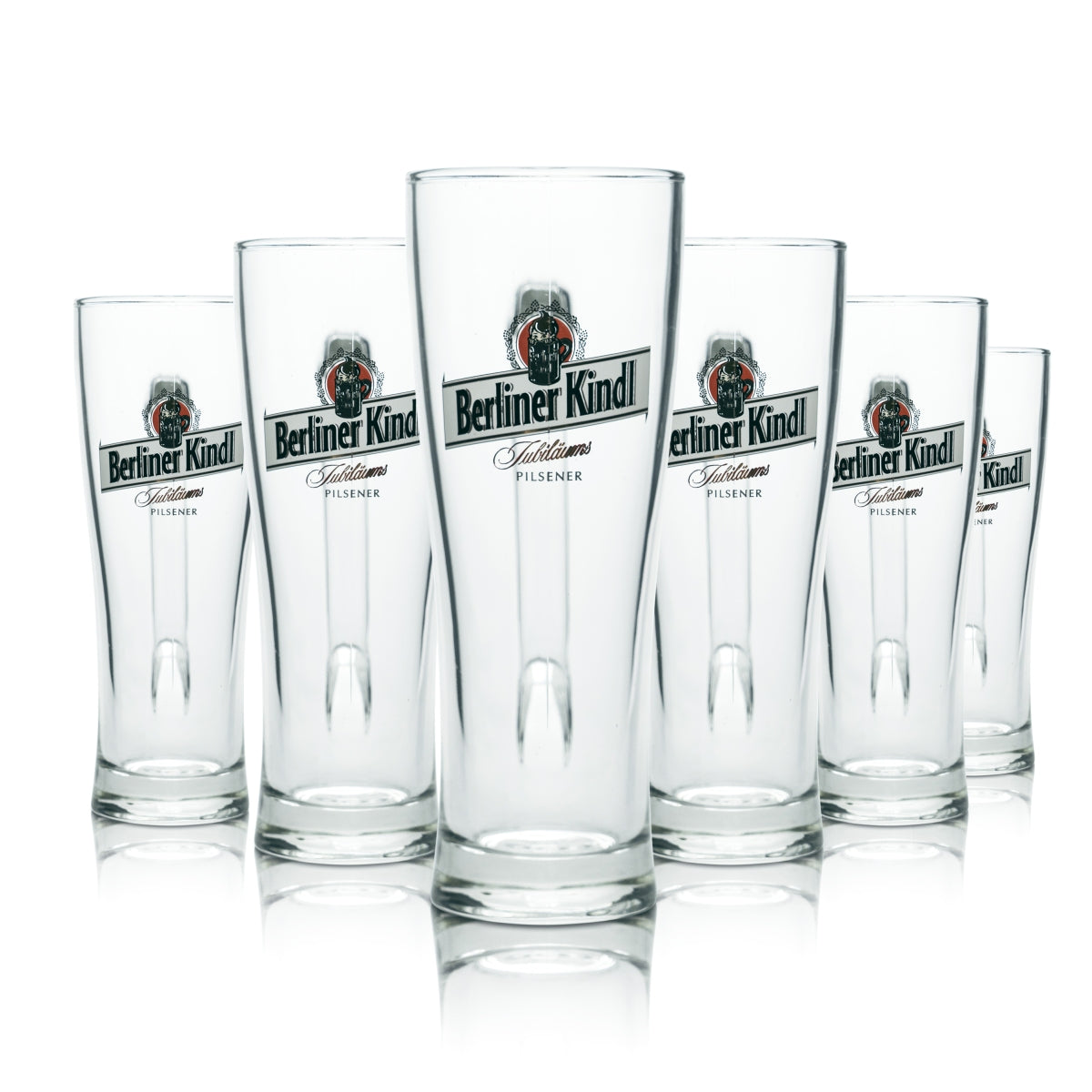 6 bicchieri Berliner Kindl da 0,5 l con design a forma di boccale da birra, birrificio Pilsener