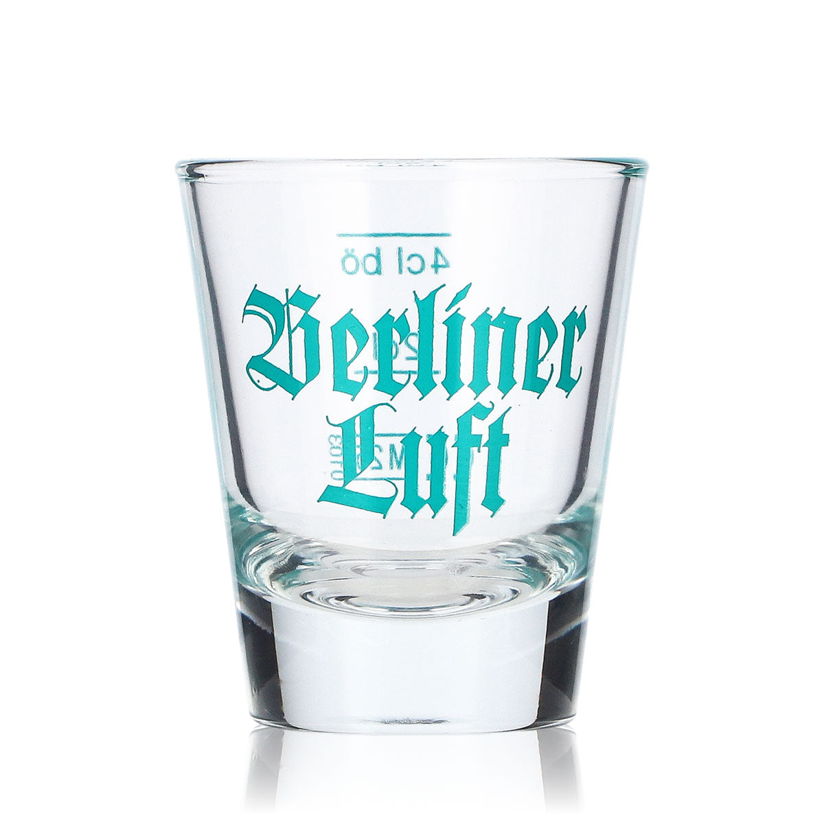 6 bicchieri da tequila Berliner Luft da 2 cl + bicchierini da shot da 4 cl con logo turchese – Vista 2