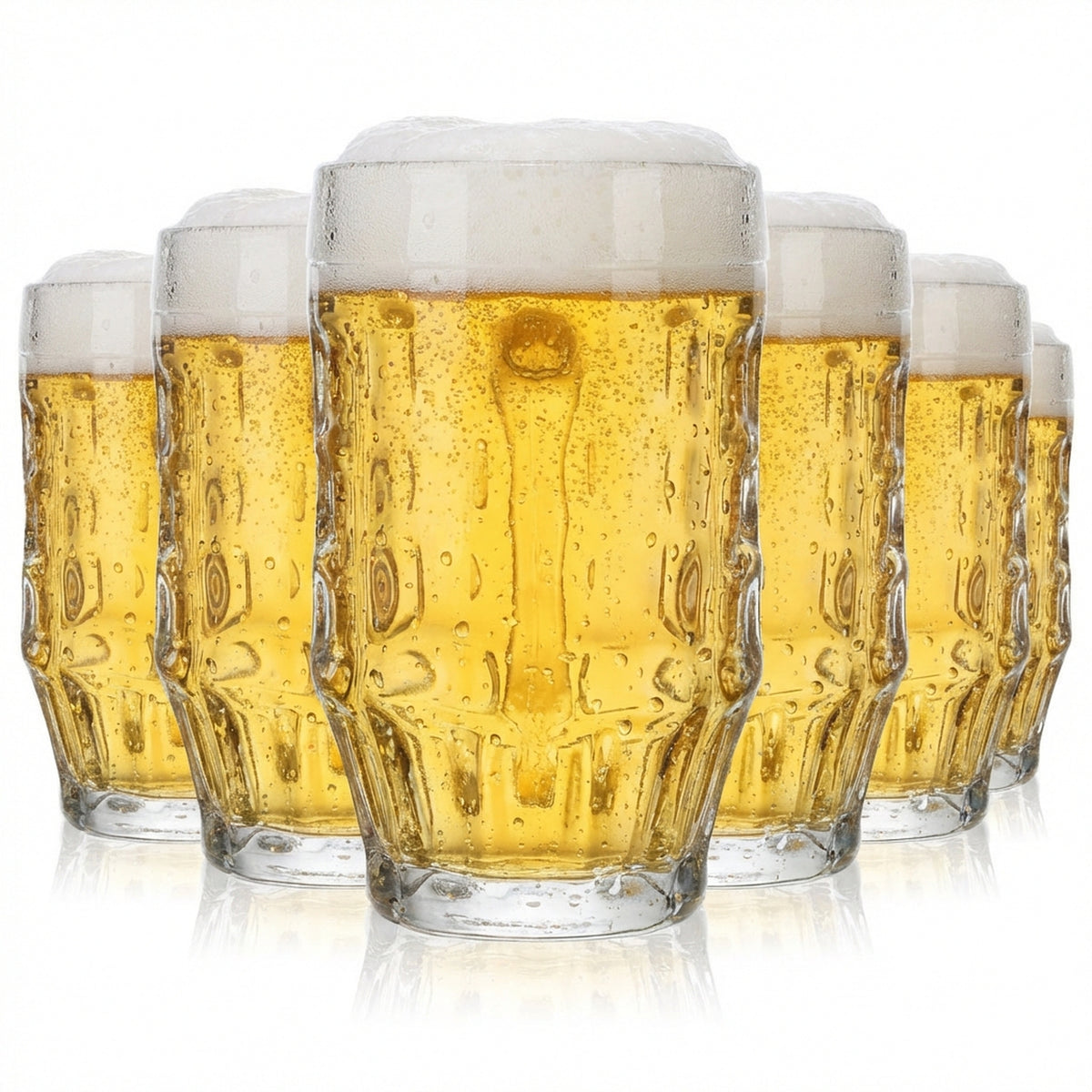 6 boccali da birra in vetro da 0,5 l Bicchieri Seidel Humpen Krug Blanco Malles
