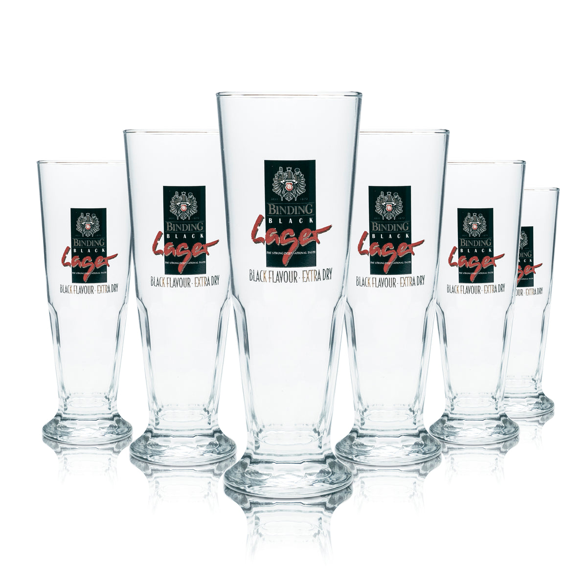 6 bicchieri da birra con bordo rinforzato 0,3 l, forma a tulipano, nero, birra lager, pub, birra pils – Vista 5