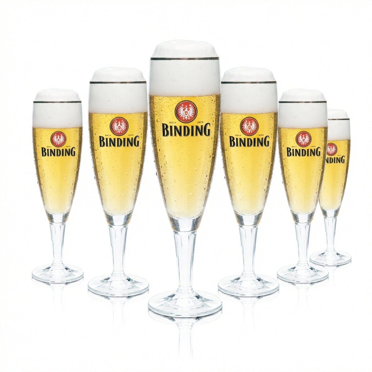 6 bicchieri da birra con bordo dorato, forma a tulipano, 0,3 l, per ristoranti, pub, birrerie e bar
