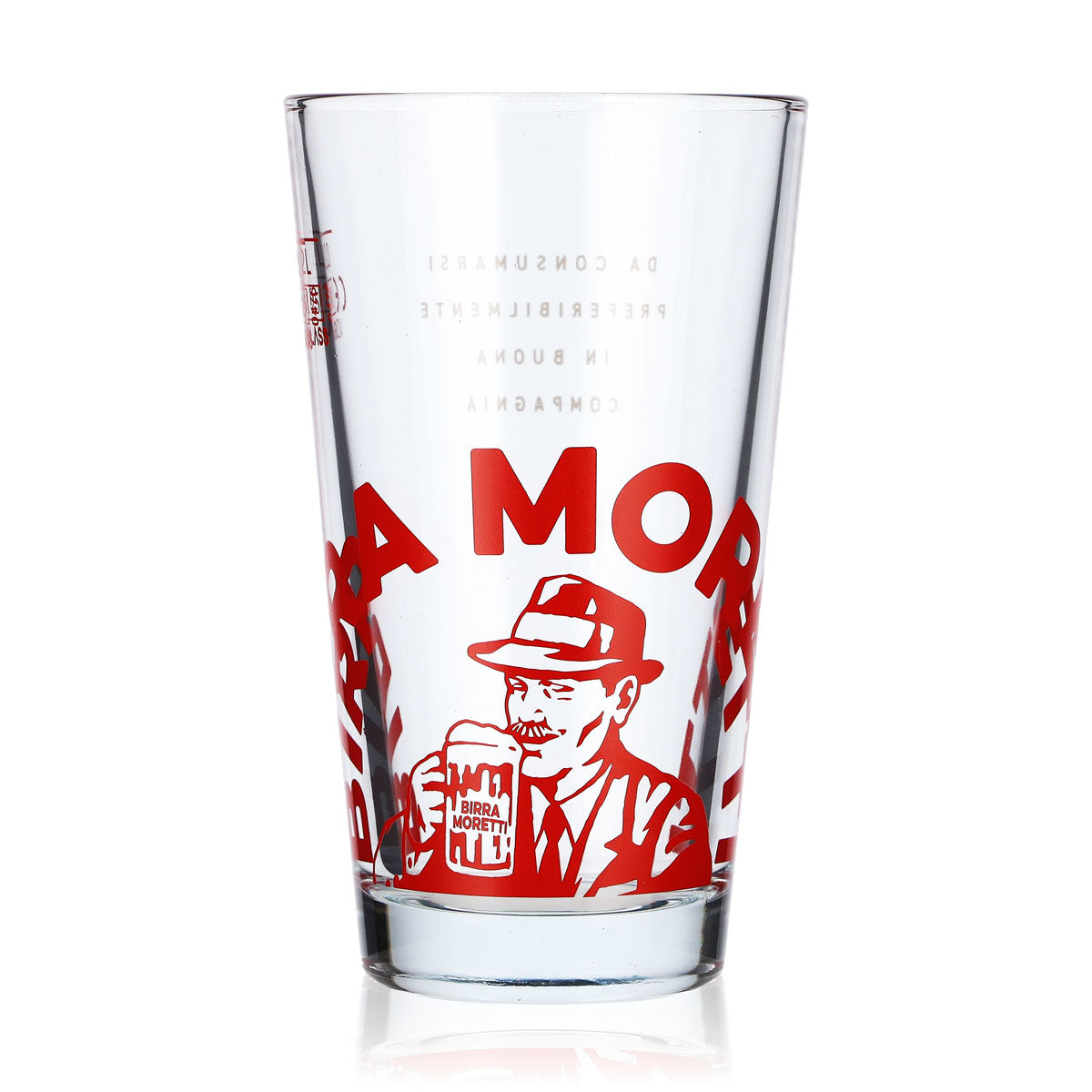 6 bicchieri da birra Birra Moretti da 0,2 l con logo rosso (set da 6) – Vista 2