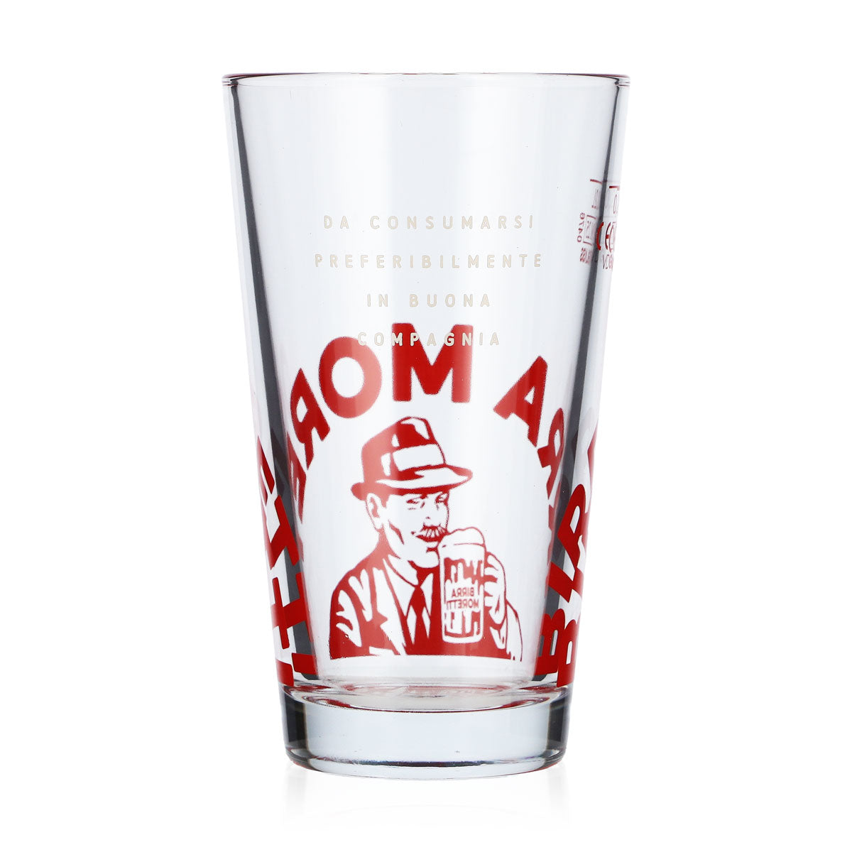 6 bicchieri da birra Birra Moretti da 0,2 l con logo rosso (set da 6) – Vista 4