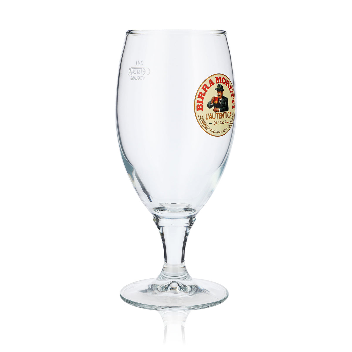 6 bicchieri da birra Birra Moretti 0,4 l, forma bombata – Vista 3