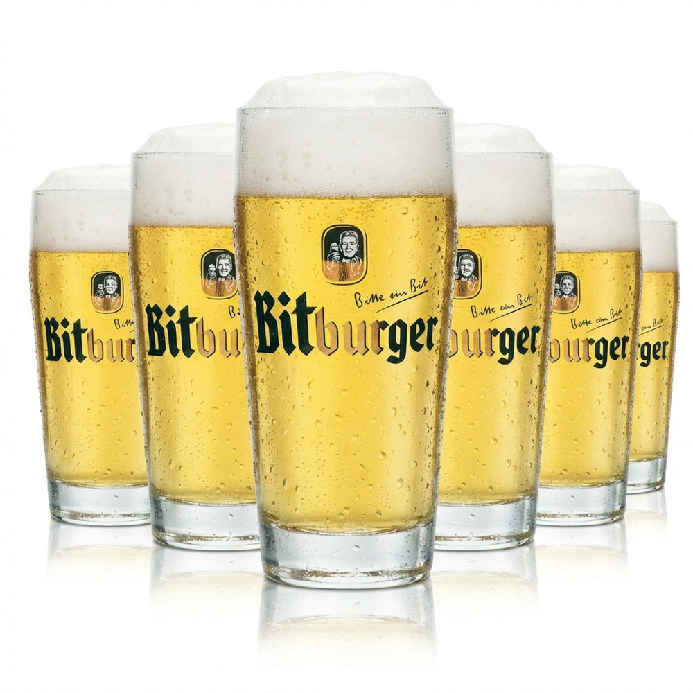12 bicchieri da birra Bitburger 0,3l Willibecher Sahm nuovi