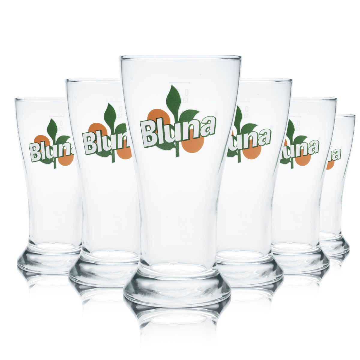 6x Bluna Bicchiere 0,2 l Willi Set di bicchieri da bevanda Limonata Soft drink Fanta