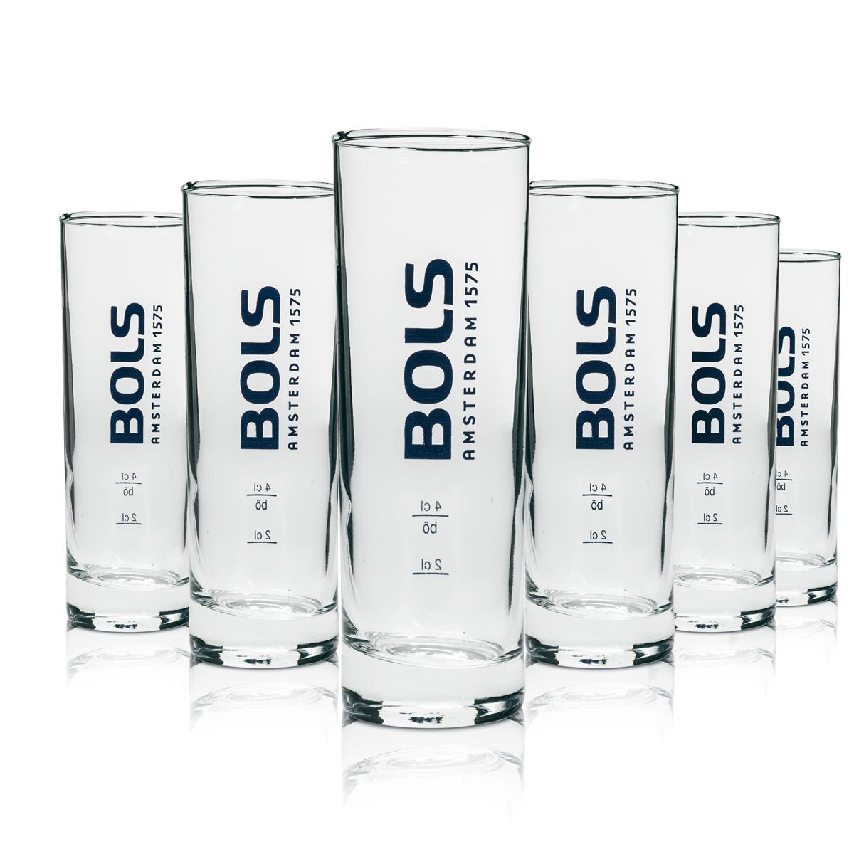 6 bicchieri da liquore Bols Longdrink rotondi e sottili