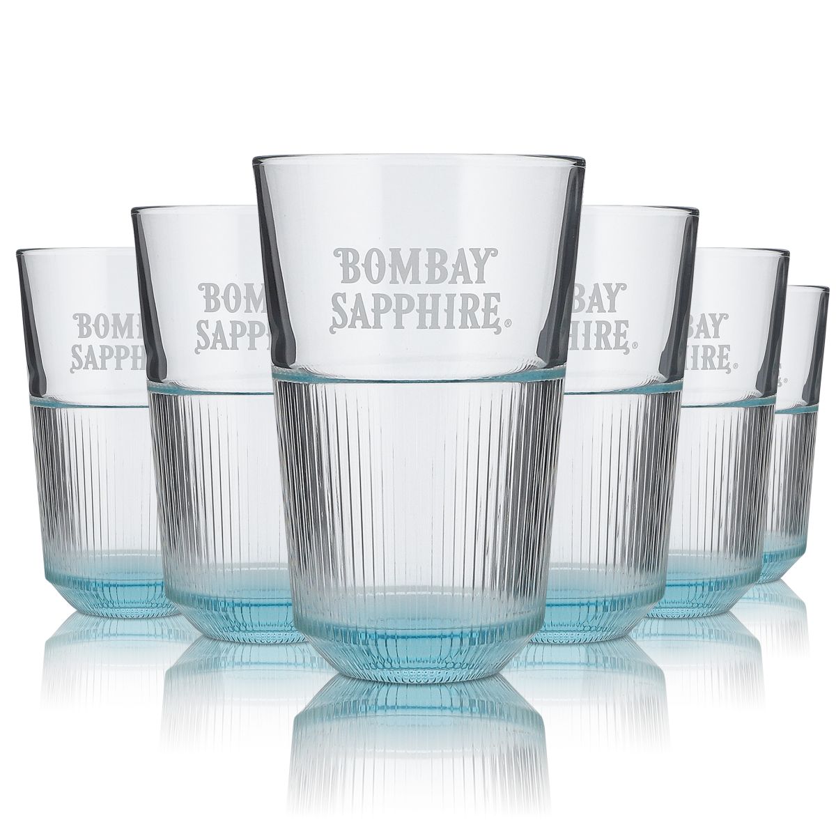 6 bicchieri da gin Bombay Sapphire 0,35 l, bicchieri da cocktail con bordo rialzato, bicchieri da gin tonic, bicchieri da cocktail – Vista 3