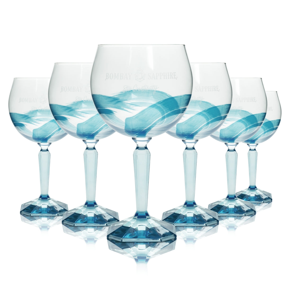 6 bicchieri Bombay Sapphire Gin Stir Creativity 68 cl edizione speciale Balloon Bar – Vista 3
