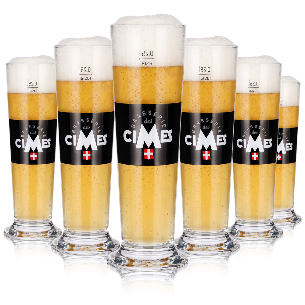 6 bicchieri da birra "Brasserie des cimes" da 0,25 l, modello "Pokal Rastal Exclusiv Stange" (set da 6)