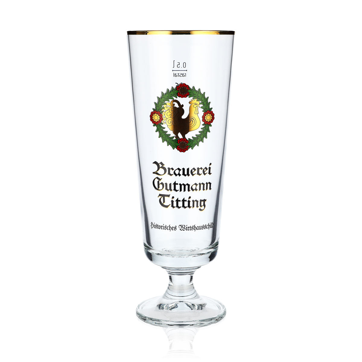 6 bicchieri da birra da 0,5 l della birreria Gutmann Titting con rubinetto Rastal Brauerstutzen – Vista 2