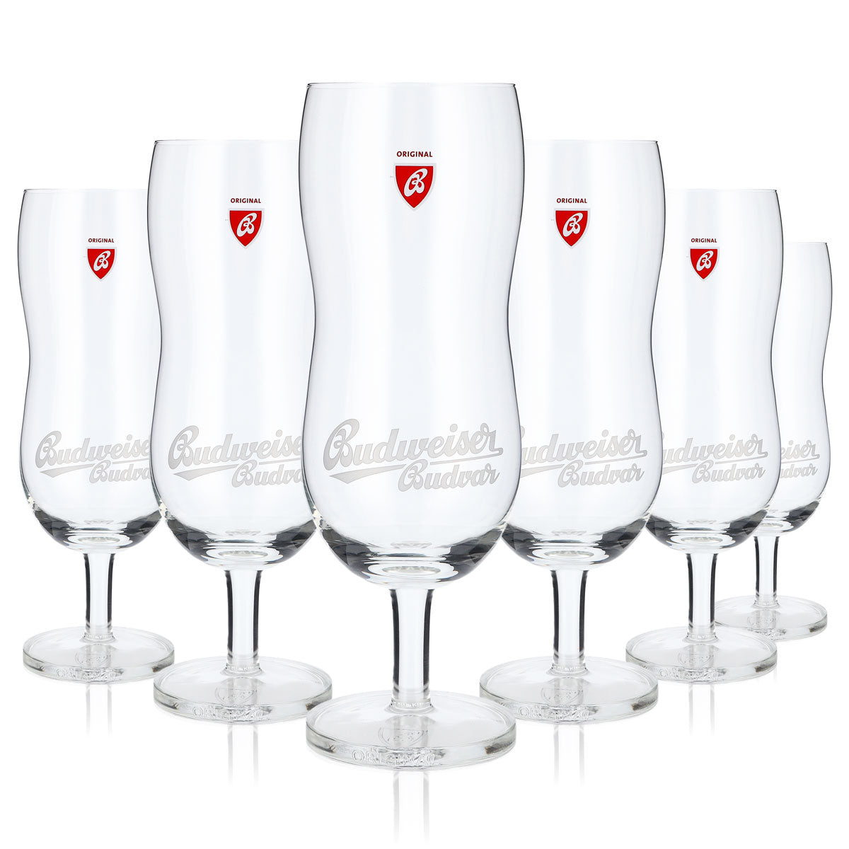 6 bicchieri da birra Budweiser da 0,4 l Bicchieri a calice Bicchieri sagomati – Vista 5