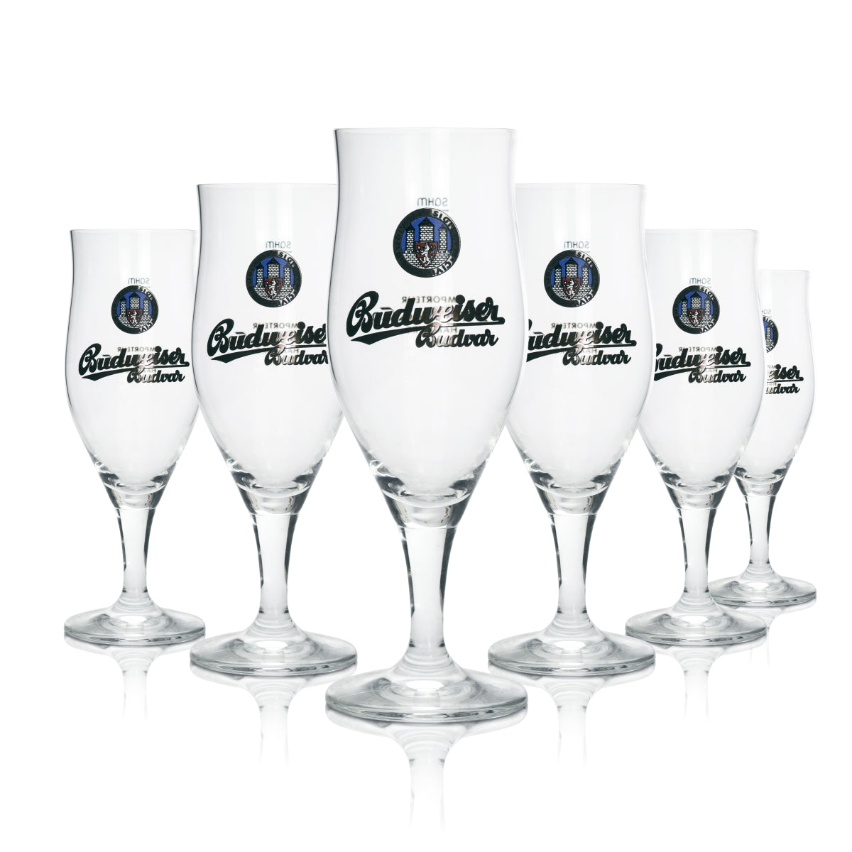 6 bicchieri da birra Budweiser Budwar 0,3 l sahm